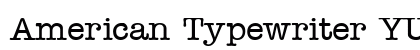 American Typewriter YU Regular font free download