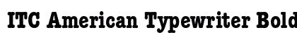 ITC American Typewriter Bold Condensed Alternate font free download