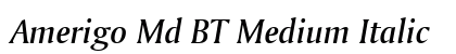 Amerigo Md BT Medium Italic font free download