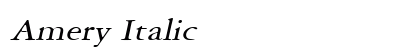 Amery Italic Preview