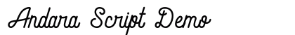 Andara Script Demo font free download