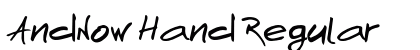 AndNow Hand Regular font free download