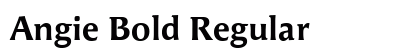 Angie Bold Regular Font Preview