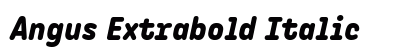 Angus Extrabold Italic Preview