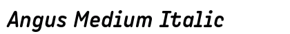 Angus Medium Italic font free download