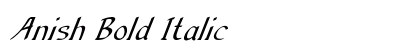 Anish Bold Italic Preview
