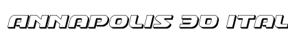 Annapolis 3D Italic Italic font free download