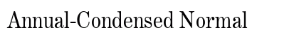 Annual-Condensed Normal font free download