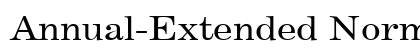 Annual-Extended Normal Font Preview