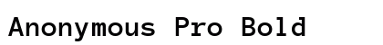 Anonymous Pro Bold Preview