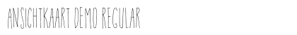 Ansichtkaart DEMO Regular font free download