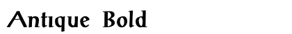 Antique Bold Preview