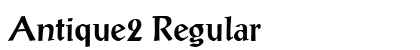 Antique2 Regular Font Preview