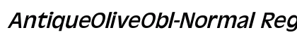 AntiqueOliveObl-Normal Regular font free download