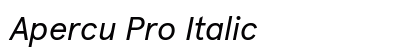 Apercu Pro Italic Preview