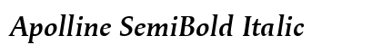 Apolline SemiBold Italic font free download