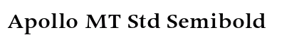 Apollo MT Std Semibold font free download