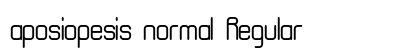 aposiopesis normal Regular font free download