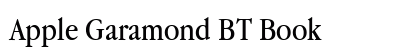 Apple Garamond BT Book Preview