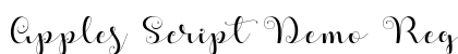 Apples Script Demo Regular font free download