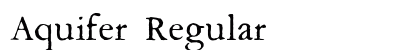 Aquifer Regular font free download