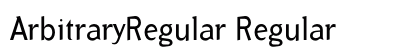 ArbitraryRegular Regular font free download