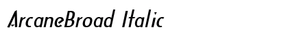 ArcaneBroad Italic font free download