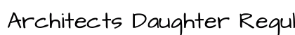 Architects Daughter Regular Font Preview