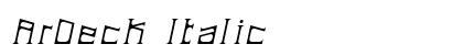 ArDeck Italic font free download
