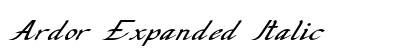Ardor Expanded Italic Preview