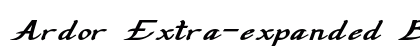 Ardor Extra-expanded Bold Preview