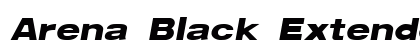 Arena Black Extended Italic font free download