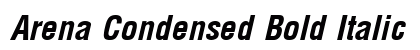 Arena Condensed Bold Italic Preview