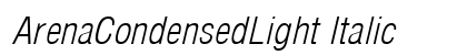 ArenaCondensedLight Italic font free download