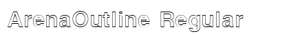 ArenaOutline Regular Font Preview