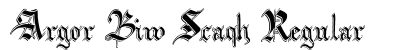 Argor Biw Scaqh Regular font free download