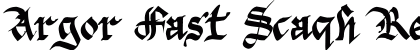 Argor Fast Scaqh Regular font free download