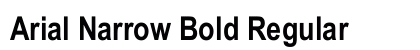 Arial Narrow Bold Regular Font Preview