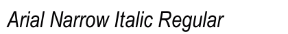 Arial Narrow Italic Regular font free download