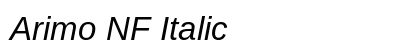 Arimo NF Italic Preview