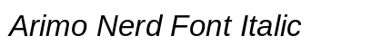 Arimo Nerd Font Italic font free download