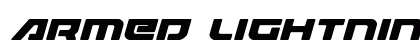 Armed Lightning Expanded Italic Expanded Italic font free download