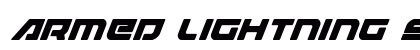 Armed Lightning Super-Italic Italic Font Preview
