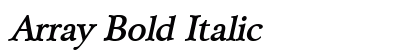 Array Bold Italic font free download