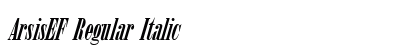 ArsisEF Regular Italic Font Preview