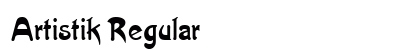 Artistik Regular Font Preview