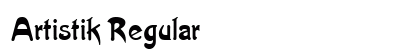 Artistik Regular Font Preview