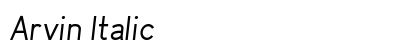 Arvin Italic font free download