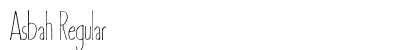 Asbah Regular Font Preview