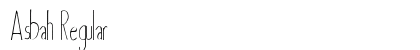 Asbah Regular Font Preview